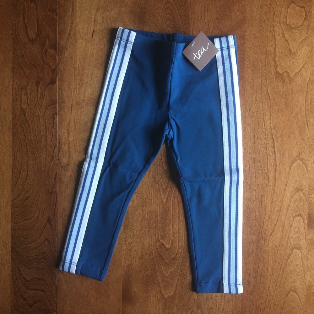 Tea Collection athletic stripe leggings 18-24m NWT